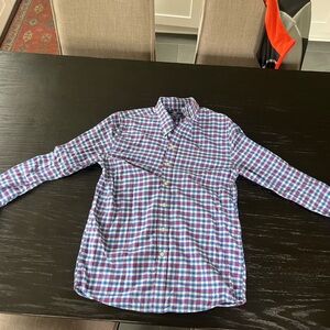 Vineyard Vines Blue and Red Plaid Button Down Shirt